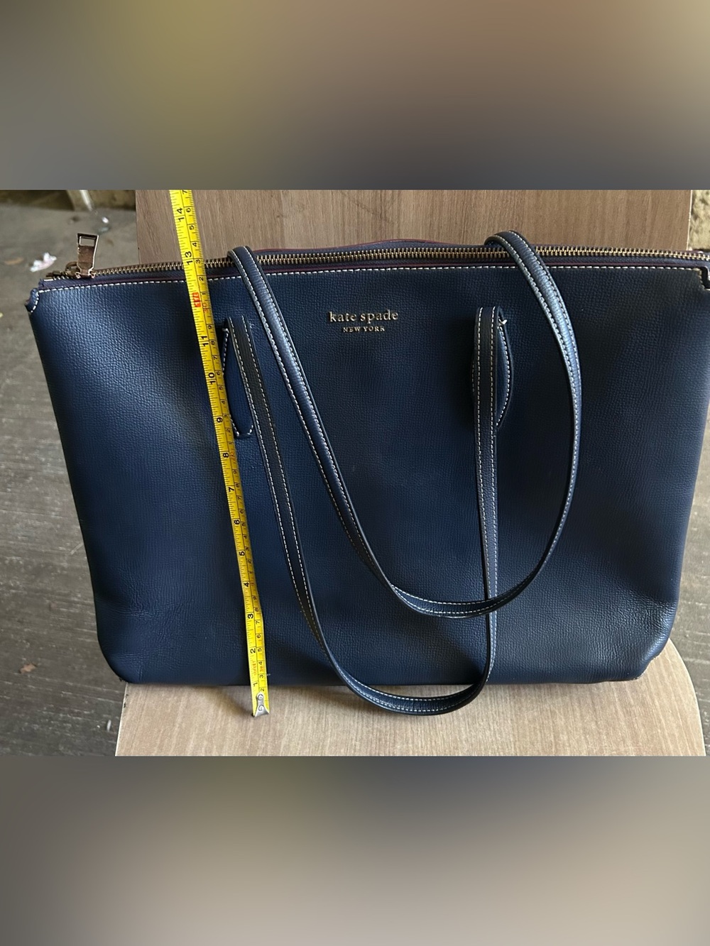 Kate Spade New York Navy Leather Tote Bag